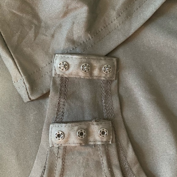 Striped Side Zip Front Hooded bodysuit - Picture 5 of 8